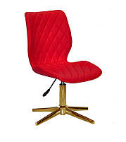 Стілець Toni GD — Modern Base червоний 1007 шкірозамінник на золотій хрестовині на стопах, фото 6