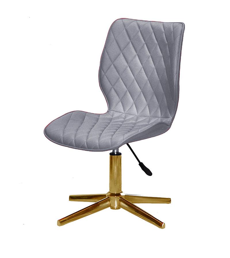 Стілець Toni GD — Modern Base сірий 1001 шкірозамінник на золотій хрестовині на стопах, фото 1