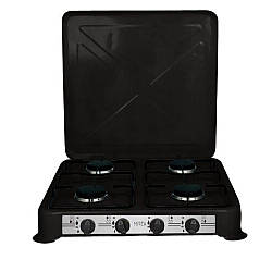 Настільна газова плита-таганок Mirta GS-1004LN на 4 конфорки з верхньою кришкою