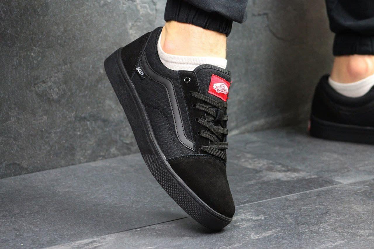 Мужские кеды Vans черные. Кроссовки Стильные замшевые кеды Вансы ...