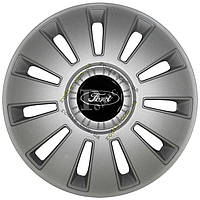 Ковпаки колісні "REX" 15" з емблемою Ford (сріблясті) Kenguru — Ковпаки Ford 15"