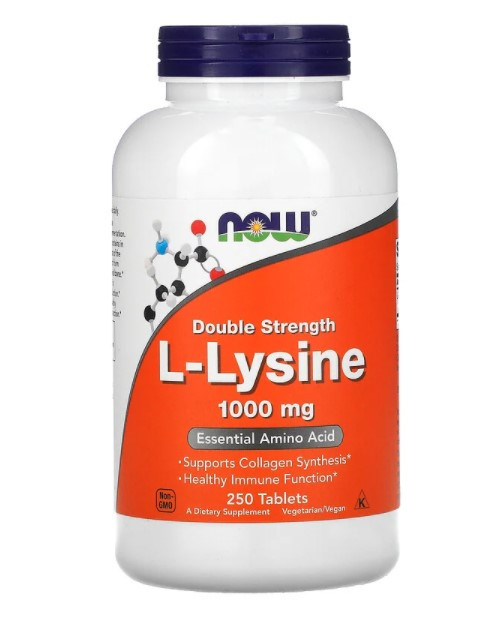 Л-карнітин NOW L-Lysine 1000 mg 250 таблеток, фото 1