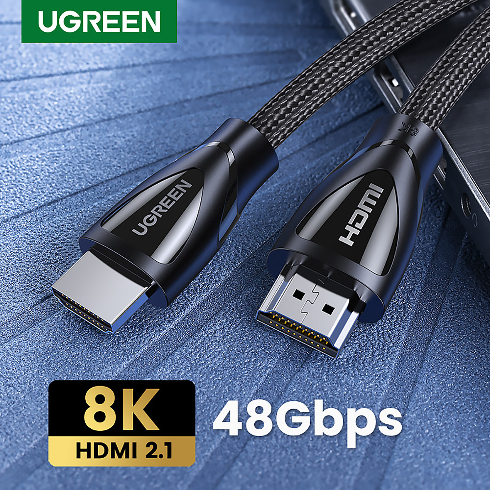 Кабель HDMI v2.1 Ugreen 8K60Hz 3D 48Gbps HDR 4K120Hz 2K144Hz 2м (черный) - фото 1 - id-p1464895349