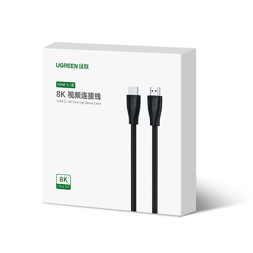 Кабель HDMI v2.1 Ugreen 8K60Hz 3D 48Gbps HDR 4K120Hz 2K144Hz 2м (черный) - фото 10 - id-p1464895349