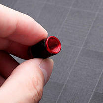 Ковпачки на ніпель Спорт Alitek Premium Carbon Red Sports (4 шт), фото 3