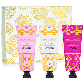 Набор кремов для рук Spongellé Hand Cream Gift Set (Bulgarian Rose, Freesia Pear, French Lavender) 3х57 г