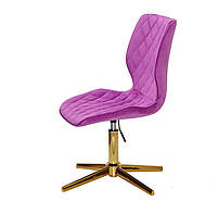 Стілець Toni GD — Modern Base бузковий 1022 велюр на золотій хрестовині на стопах, фото 2
