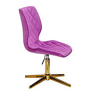 Стілець Toni GD — Modern Base бузковий 1022 велюр на золотій хрестовині на стопах, фото 6
