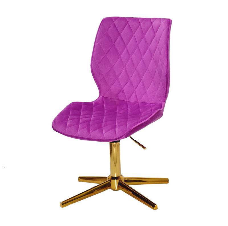 Стілець Toni GD — Modern Base бузковий 1022 велюр на золотій хрестовині на стопах, фото 1