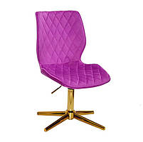 Стілець Toni GD — Modern Base бузковий 1022 велюр на золотій хрестовині на стопах, фото 4