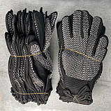 Рукавиці робочі х/б стрейч з пвх покриттям чорні, фото 2