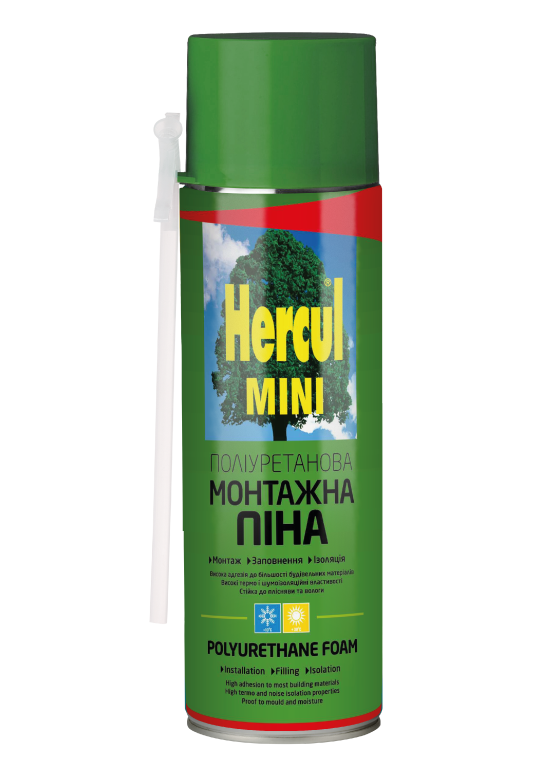 Піна поліуретанова всесезонна ручна Hercul Mini 300гр