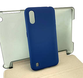 Чохол для Samsung A01, A015 накладка Soft Case Full силіконовий синій покриття софт