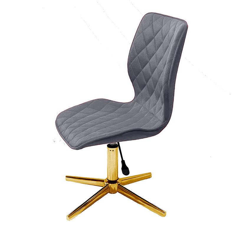 Стілець Toni GD — Modern Base сірий 1004 велюр на золотій хрестовині на стопах, фото 1