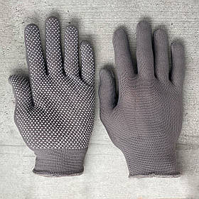 Рукавиці робочі х/б стрейч з пвх покриттям сірі