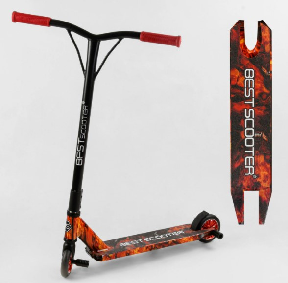 Трюковий самокат Best Scooter HIC-система, ПЕГІ, алюмінієвий диск і дека, ширина керма 52 см, колеса 110 см
