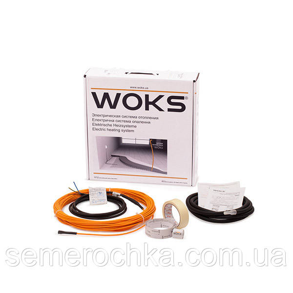 Гречий кабель WOKS10 990 Вт/100 м (7,6 м2) для теплої підлоги під плитку