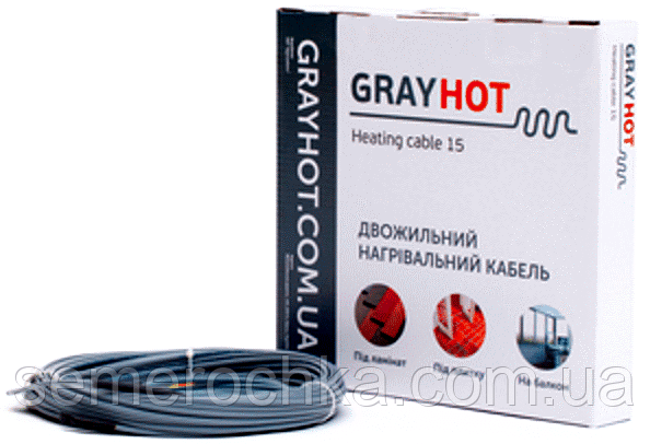 Тепла підлога кабельна GRAYHOT 571 Вт / 38 м (4,8 м2) у плитку або в клей