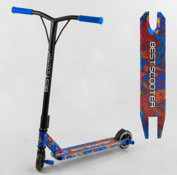 Трюковий самокат Best Scooter HIC-система, ПЕГІ, алюмінієвий диск і дека, ширина керма 52 см, колеса 110 см