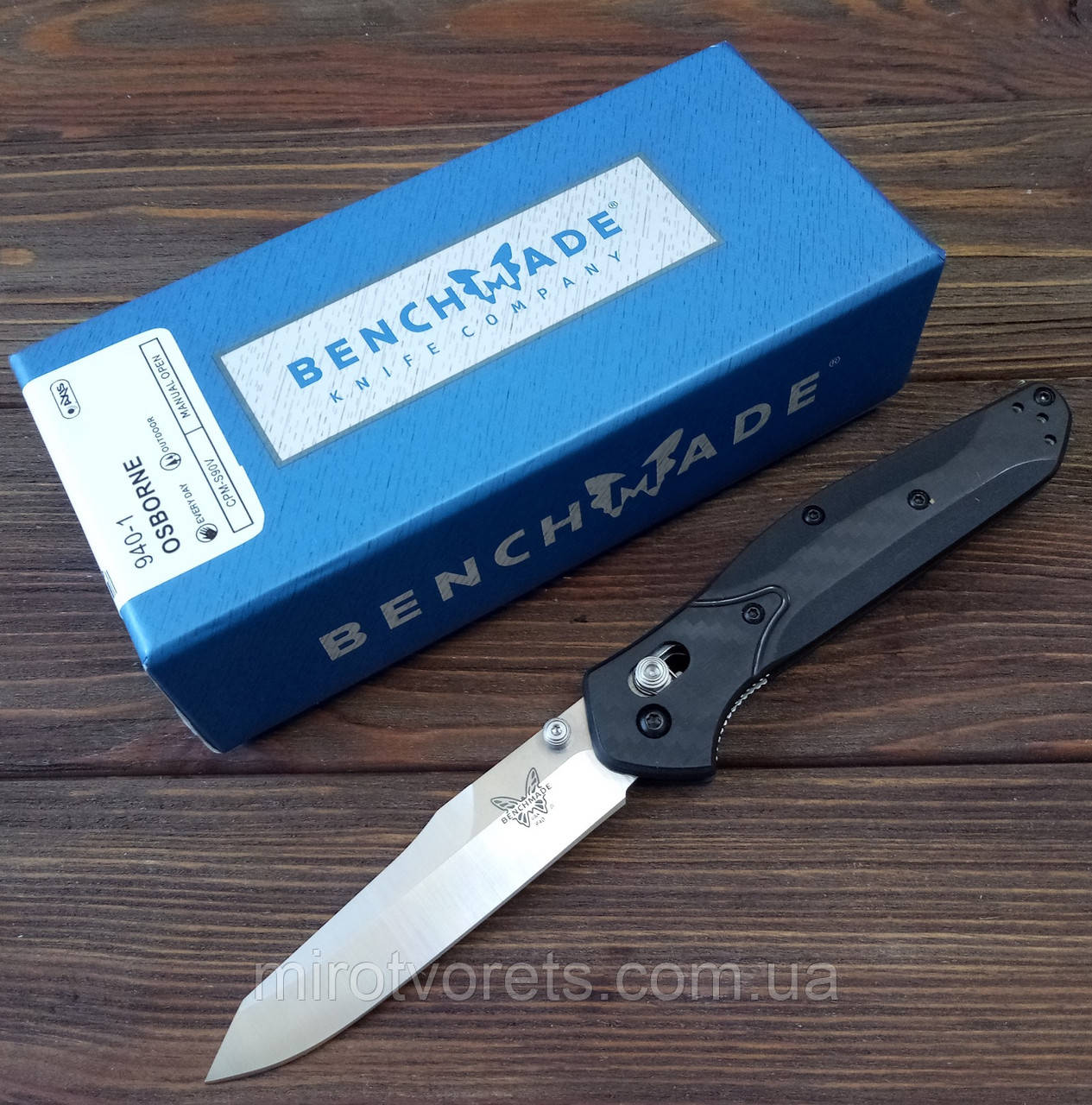 Ніж Benchmade 940-1 Osborne Carbon 9Cr18, 20см, 69г, склопластик, china