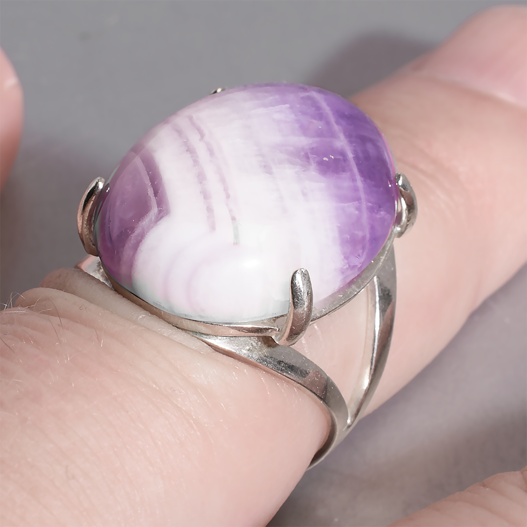 Аметист срібне кільце, 25*18 мм, 1926КА