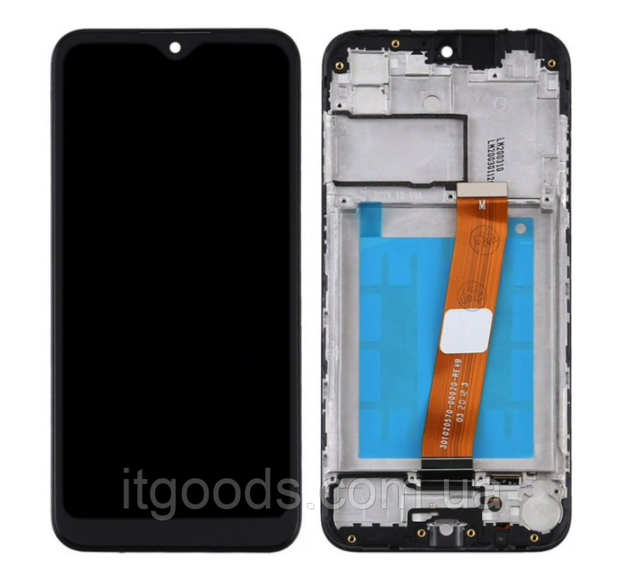 Дисплей (модуль) + тачскрін (сенсор) з рамкою для Samsung Galaxy M01 M015 | M015F | M015G (вузький роз'єм, ААА)