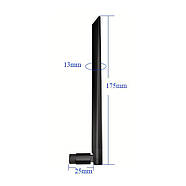2 універсальні антени GSM WiFi 6 dBi 900/1800MHz 2.4-5.8GHz SMA Male для роутерів, модемів, репіторів і т.п., фото 6