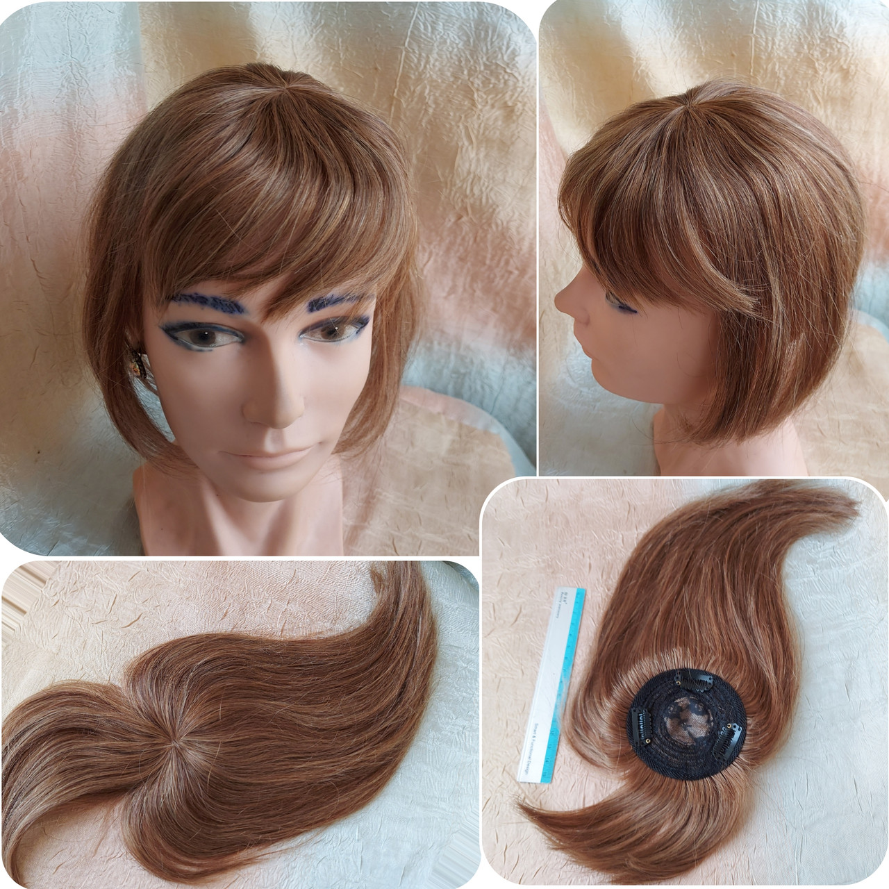 Накладка з чубком з натурального волосся на потилицю BANG Q10"-6, фото 1