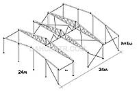 Каркас ангара 24х24х5 Склад Навес Каркас