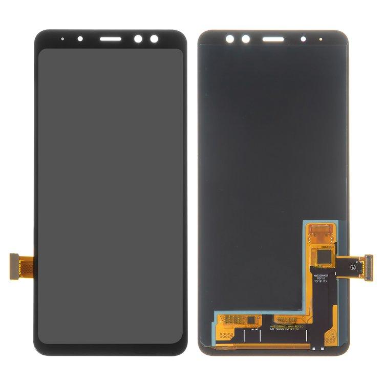 Дисплей Samsung A8 2018/A530, чорний, з тачскрином, ORIG