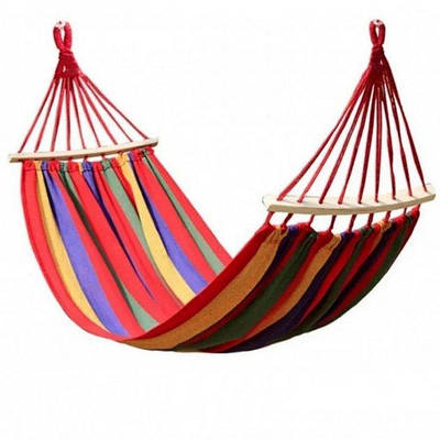 Гамак із планкою 120х200 см червоний 194947