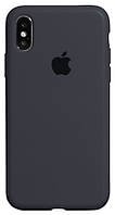 Чохол для iPhone Х/XS Silicone Case закритий низ (Dark grey)