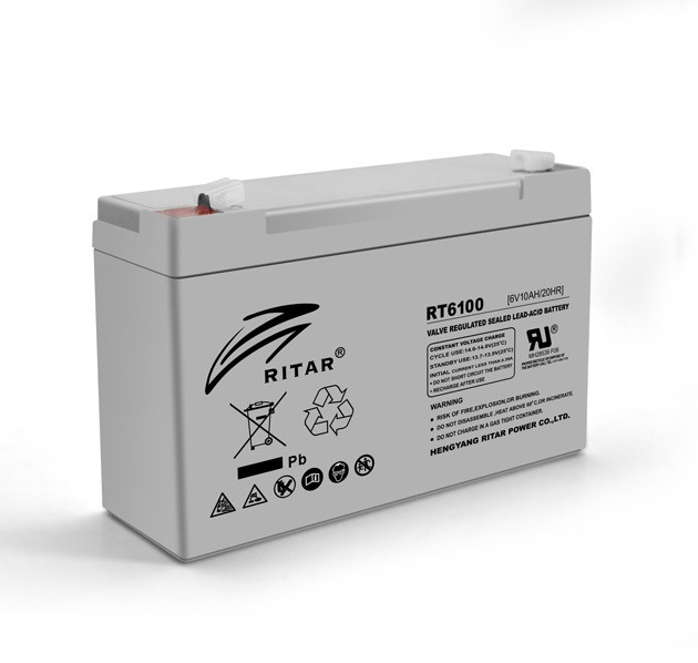 Акумуляторна батарея Ritar 6 V 10 AH Gray Case (RT6100/08214) AGM