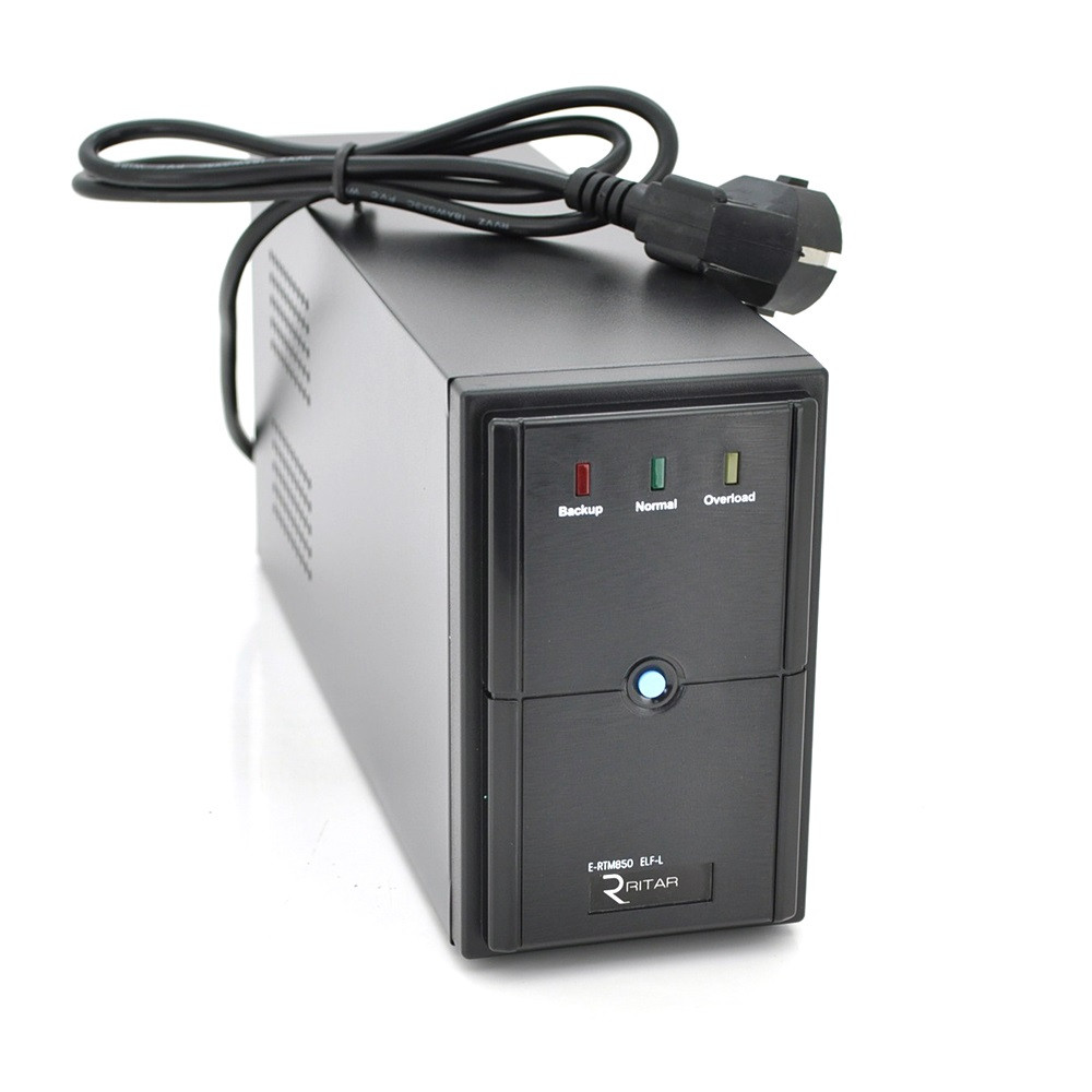 ДБЖ Ritar E-RTM850L ELF-L 510W, Lin.int., AVR, 2xSchuko, метал (E-RTM850L/09817)