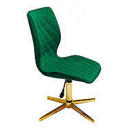 Стілець Toni GD — Modern Base зелений 1003 велюр на золотій хрестовині на стопах, фото 5