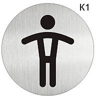 Металлическая информационная табличка «Мужской туалет» таблички на туалет на самоклейке