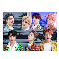 Постер плакат BTS Бтс Bangtan Boys 42х29 см А3 (poster_0590)