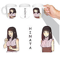 Чашка белая аниме Наруто Хината Хъюго (z0103)