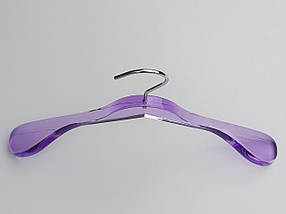 Довжина 41,5 см. Плічка серія Сristallo акрилові фіолетово прозорі, Mainetti Group Італія, фото 3