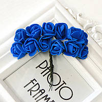 Букет трояндочок з фоамірану, 2,2 см, синій