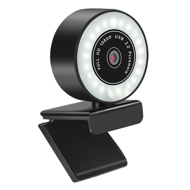 Веб камера USB 1080 FullHD з світлодіодним кільцевої підсвічуванням і мікрофоном, фото 1