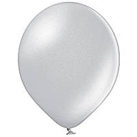 Повітряні кулі 12" (30 см) металік срібний 50 шт Belbal (Бельгія)