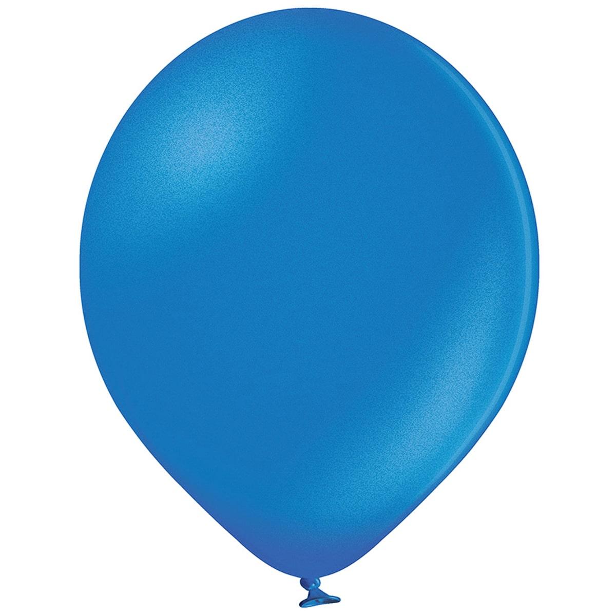 Повітряні кулі 12" (30 см) металік синій 50 шт Belbal (Бельгія)