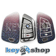 Чохол на смарт-ключ BMW (БМВ), (перламутровий, поліуретановий), кнопки із захистом