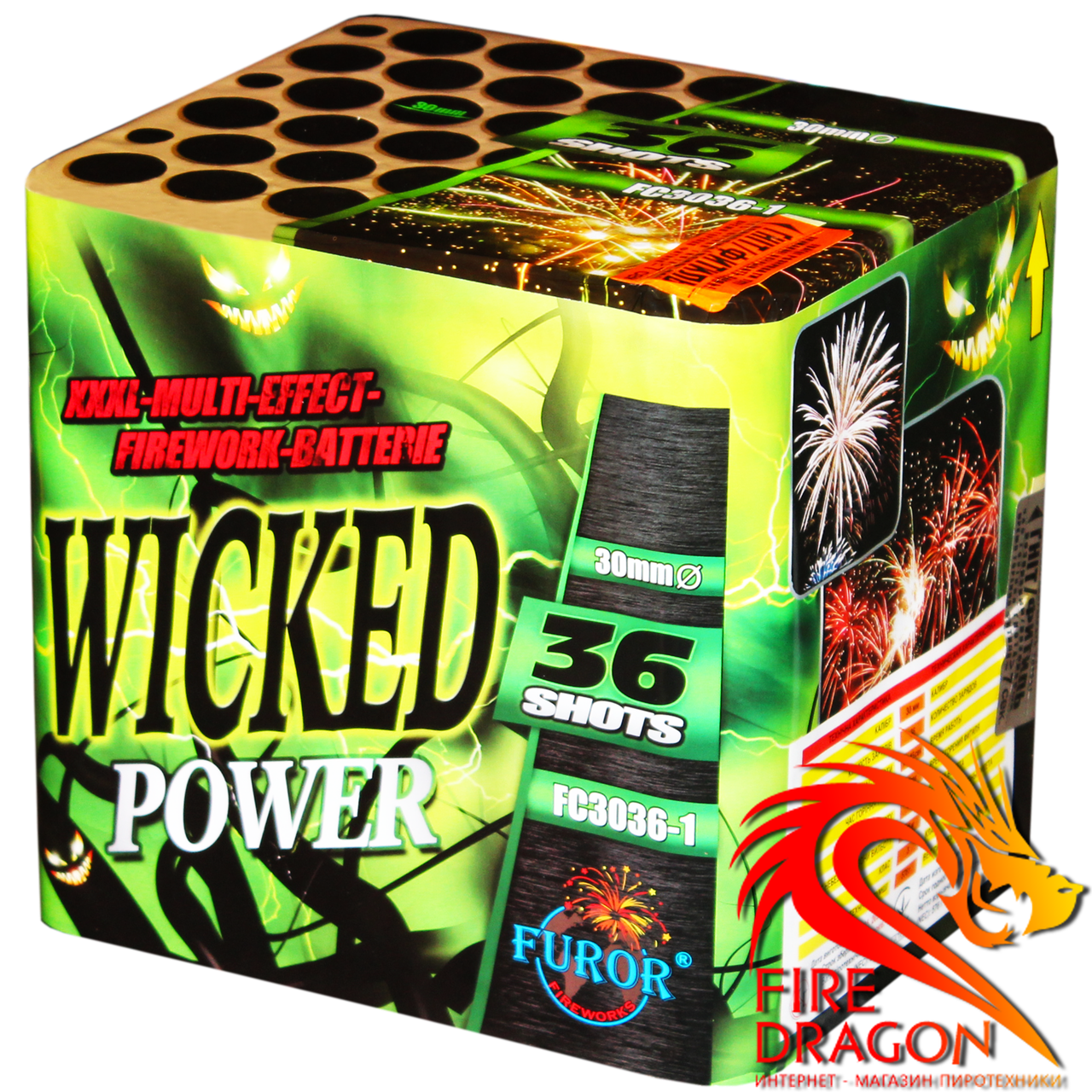 Фейерверк Wicked Power FC3036-1, количество выстрелов: 36, калибр: 30 мм