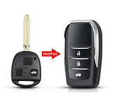 Ключ викидний для тюнінгу штатного ключа Toyota Rav4 Corolla 3 кнопки, фото 3