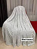 Плед белый полоса "Шарпей" евро размер, 200/220 см, фото 4