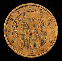 Монета Іспанії 5 євро центів 1999-2022 рр.