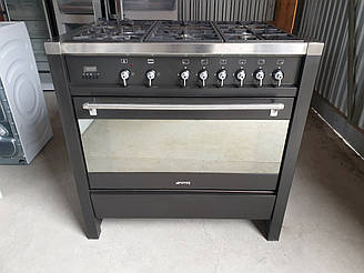 Професійна газова плита 6 конфорок SMEG / Made in Italy