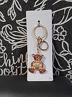 Брелок на ключи мишка со стразами